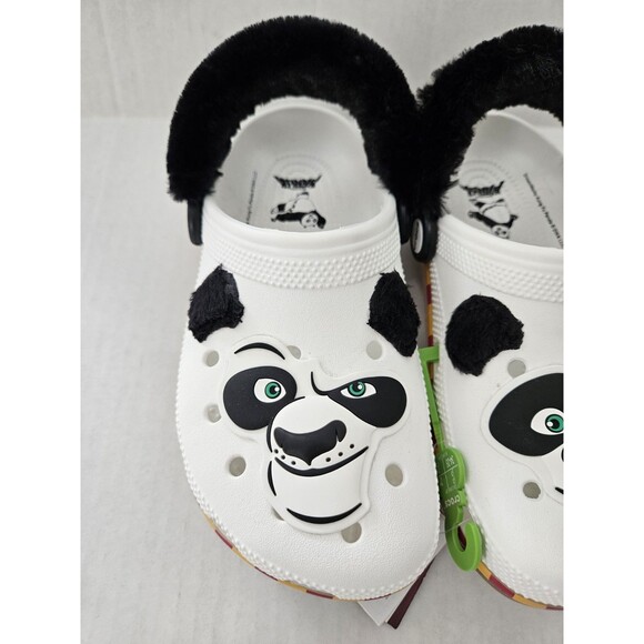 Kung Fu Panda Kids Crocs Size J 3 Nwt Po Fuzzy Back Universal Studios Vacation - Picture 2 of 9